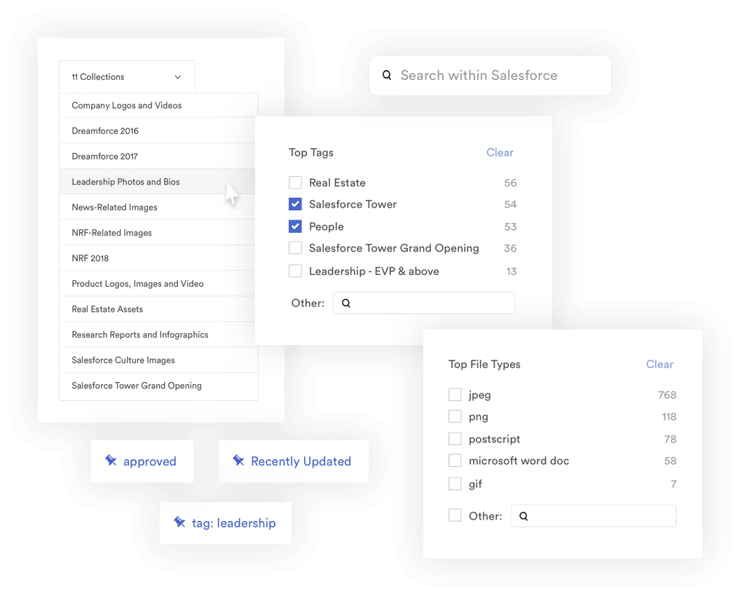 asset features like tagging and metadata