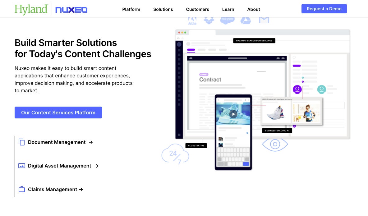 Nuxeo homepage