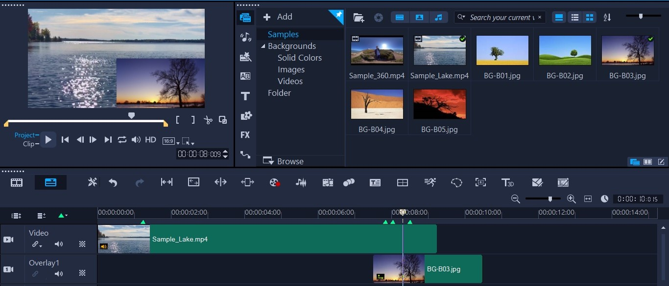 Screenshot of Corel VideoStudio Ultimate