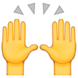 emoji of praise hands