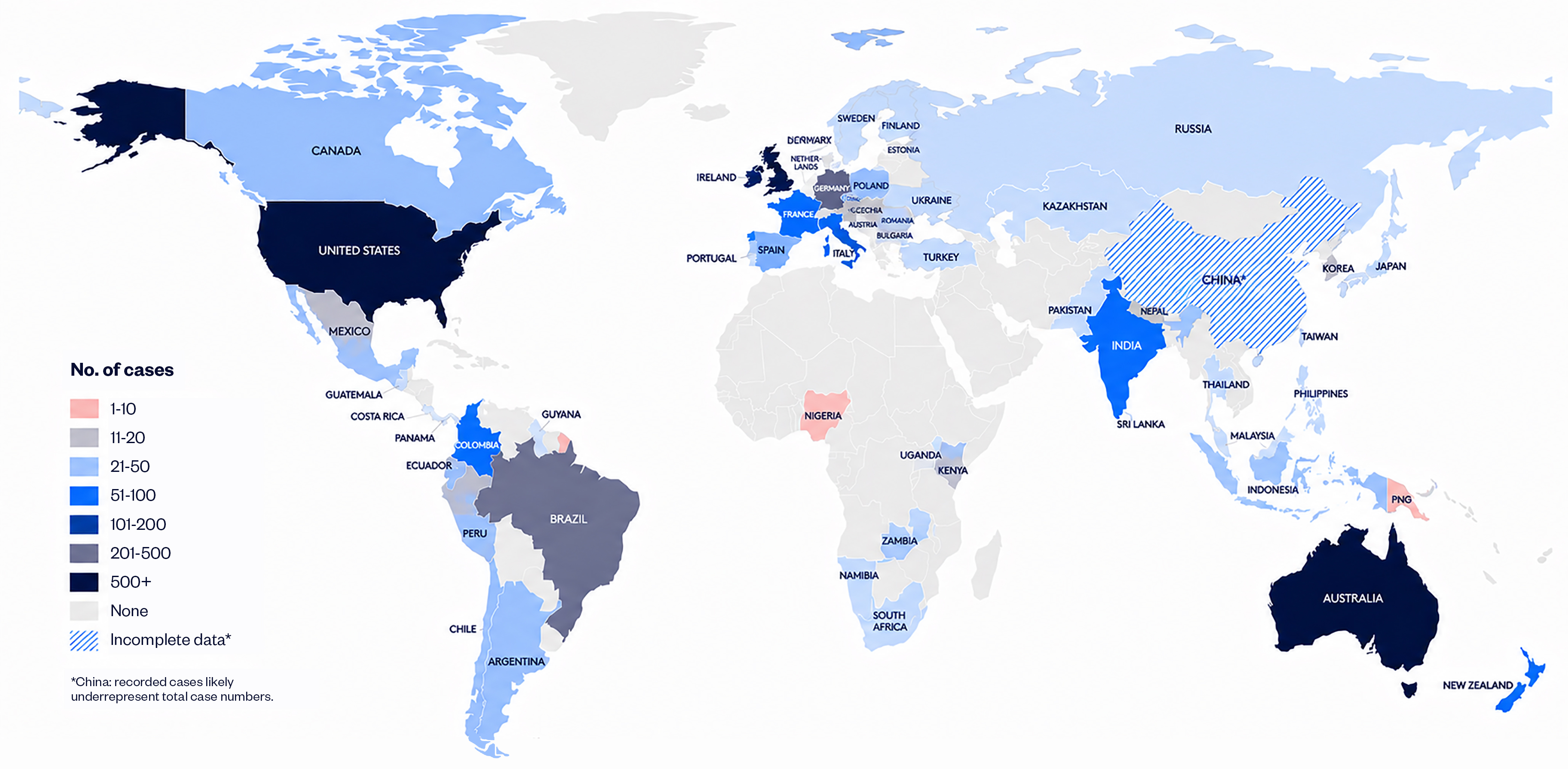 Number of cases filed before court around the world (from 1986 to end of 2025)