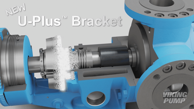 U plus bracket showcasing the numerous seals The ProPort™ casing allows port connections to be modified to different types and sizes