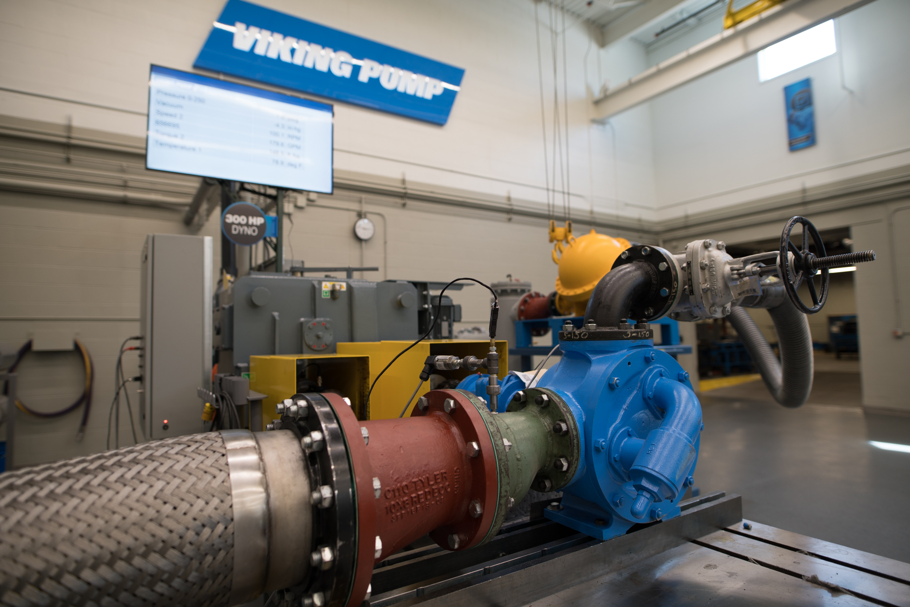 Certified performance testing in Viking Pump’s Product Engineering Lab