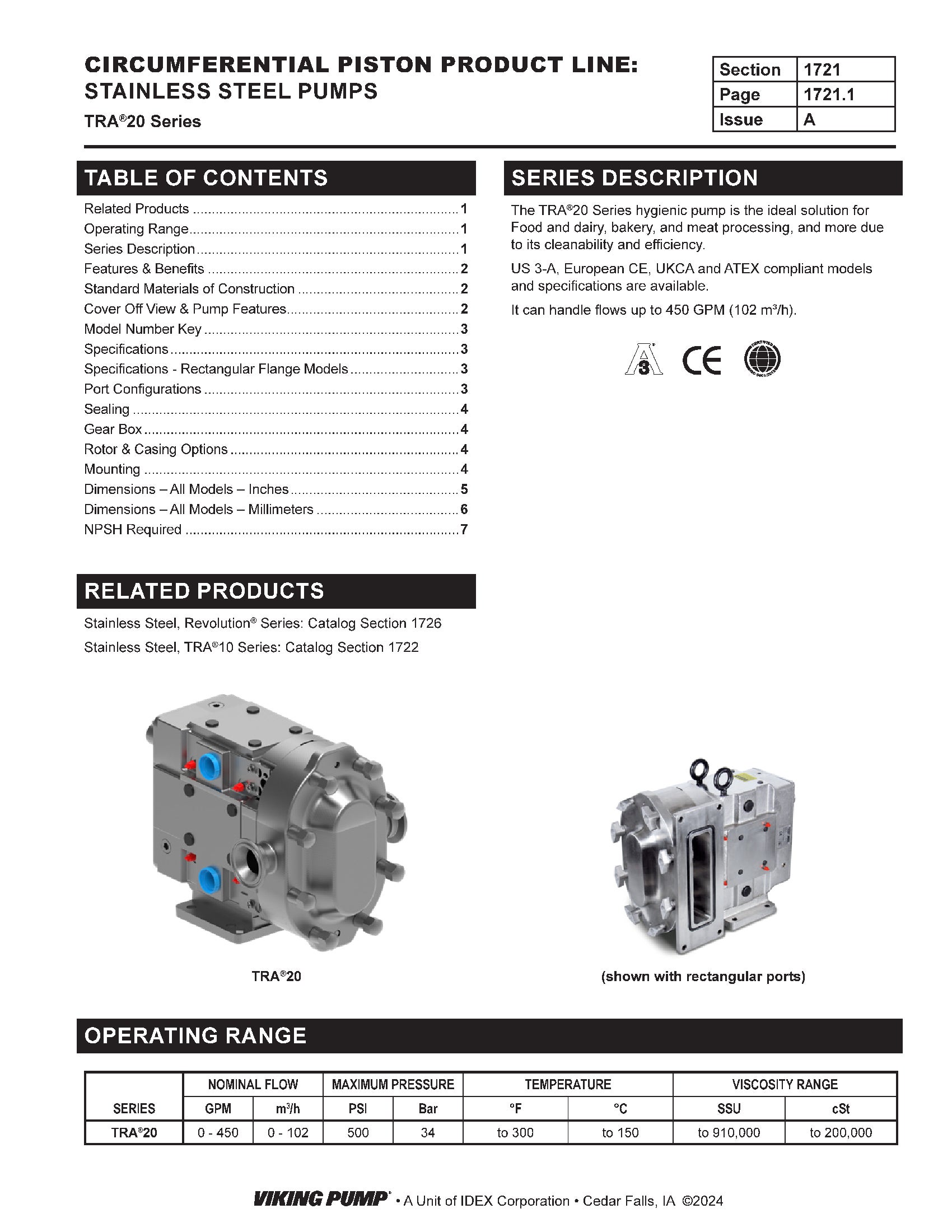 Catalog Section | 1721 | TRA20
