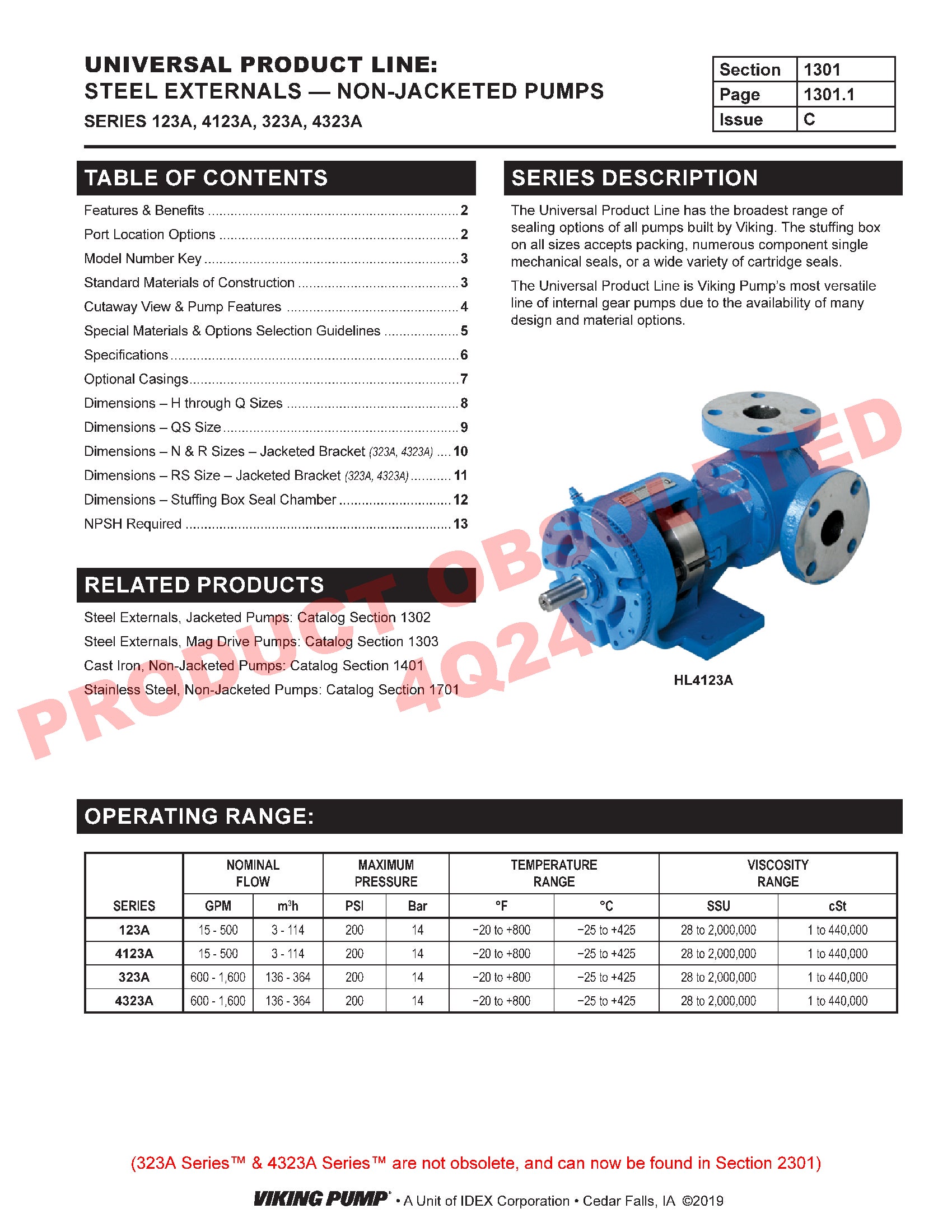 Catalog Section | 1301 | Non-Jacketed