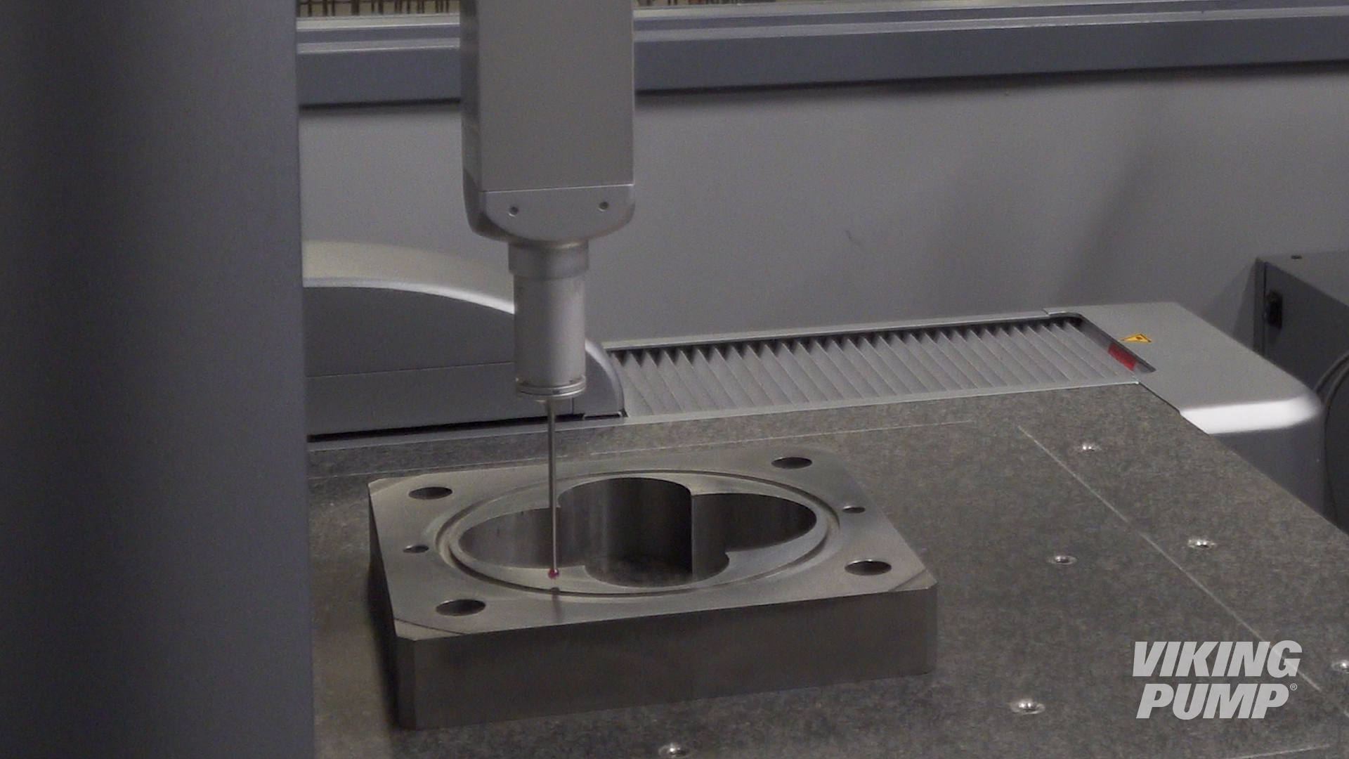 Pump undergoing evaluation in the CMM