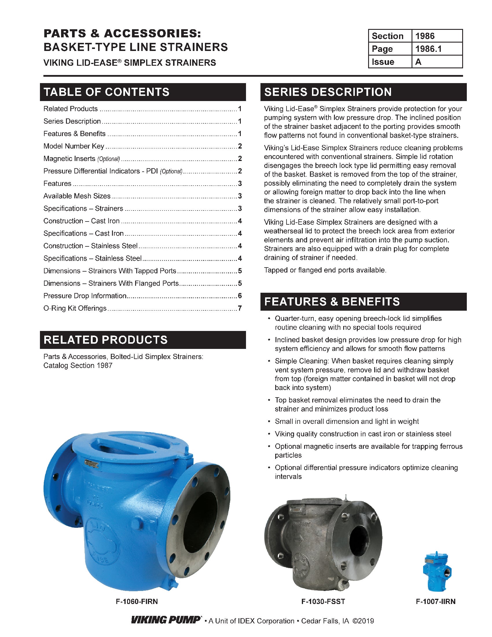 Catalog Section | 1986