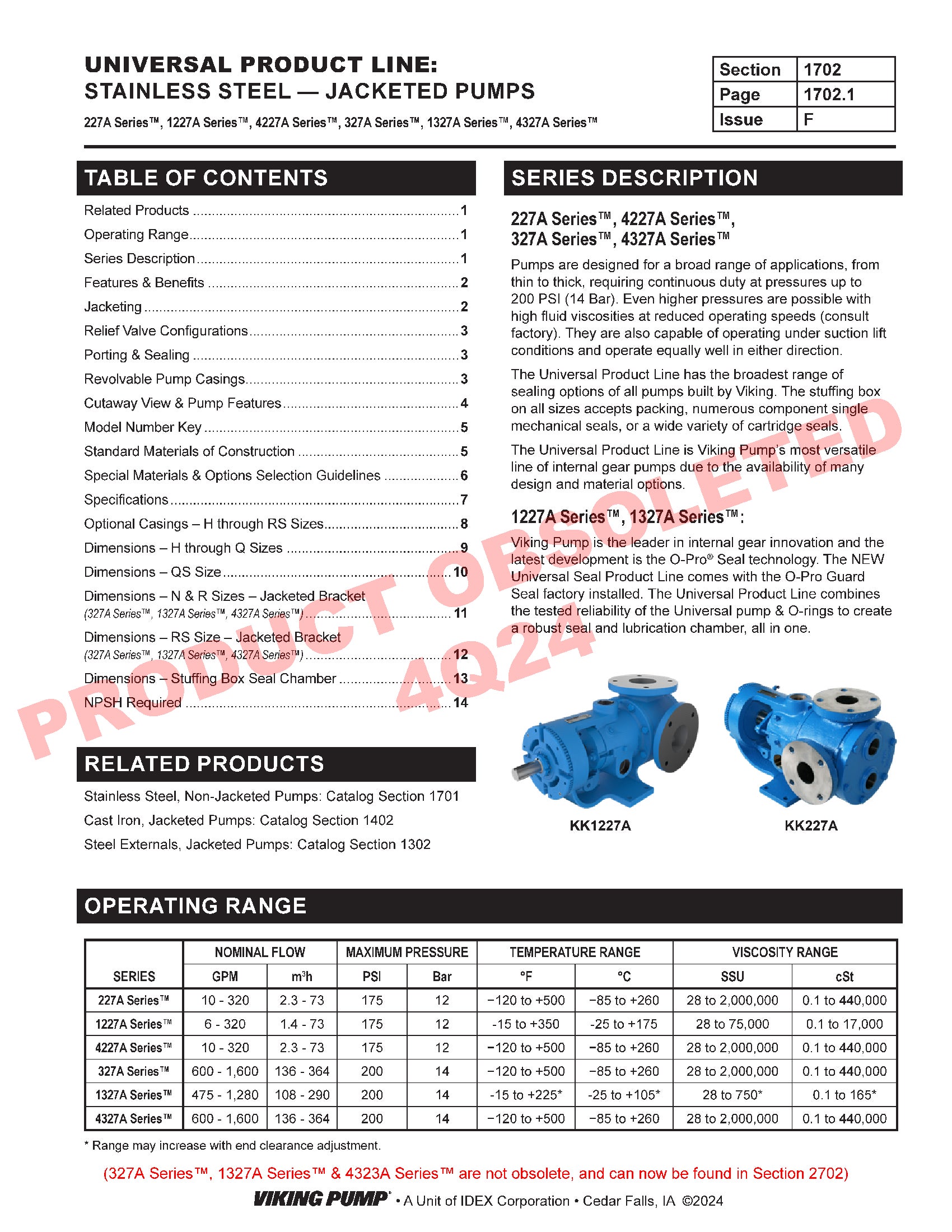 Catalog Section | 1702 | Jacketed