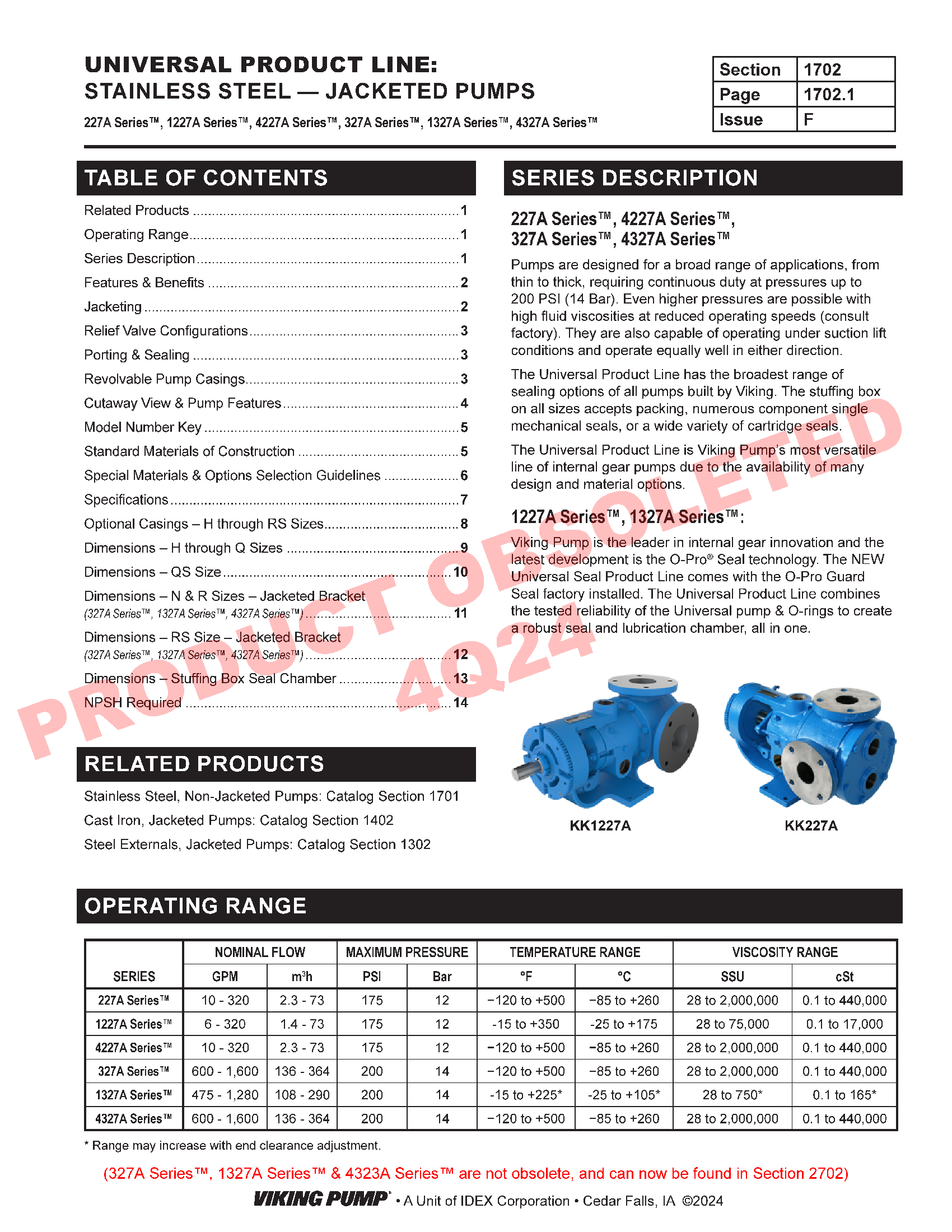 Catalog Section | 1702 | Jacketed