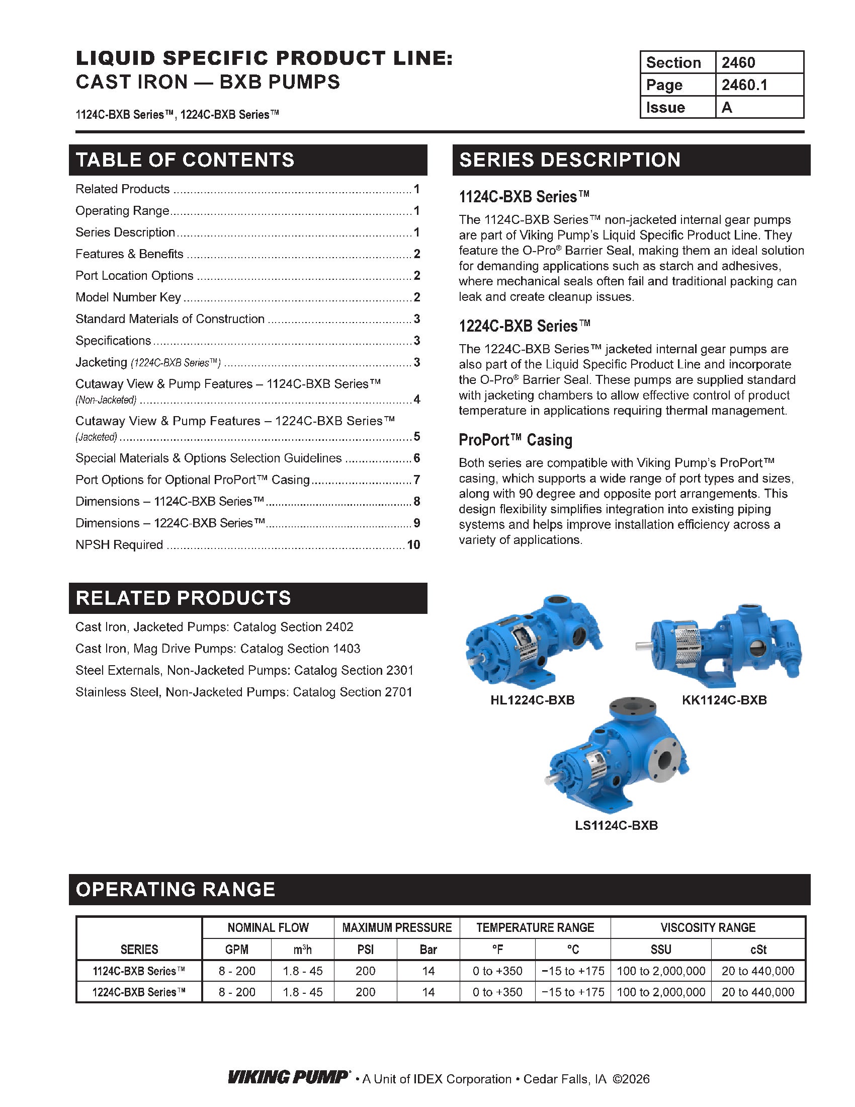 Catalog Section | 2460 | BXB