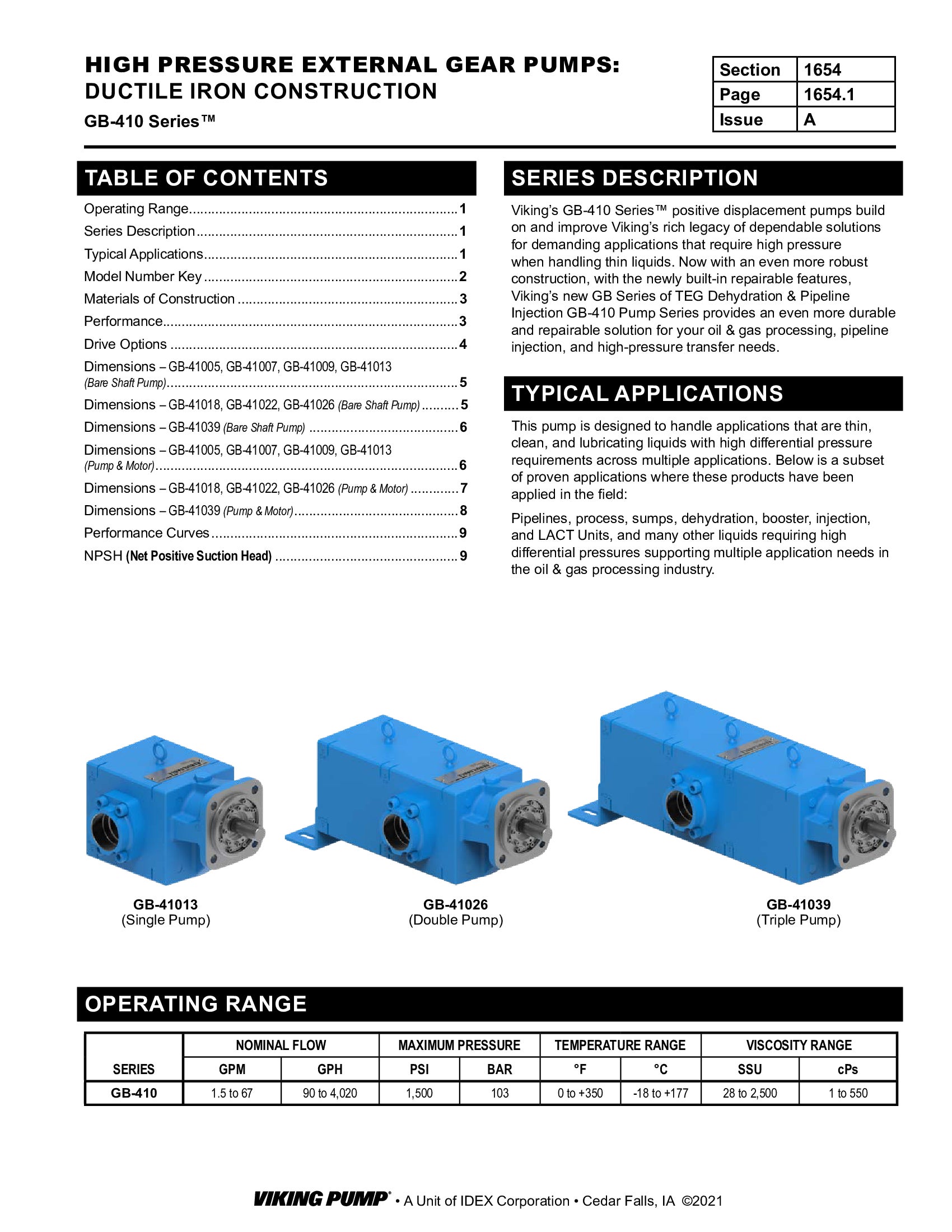 Catalog Section | 1654