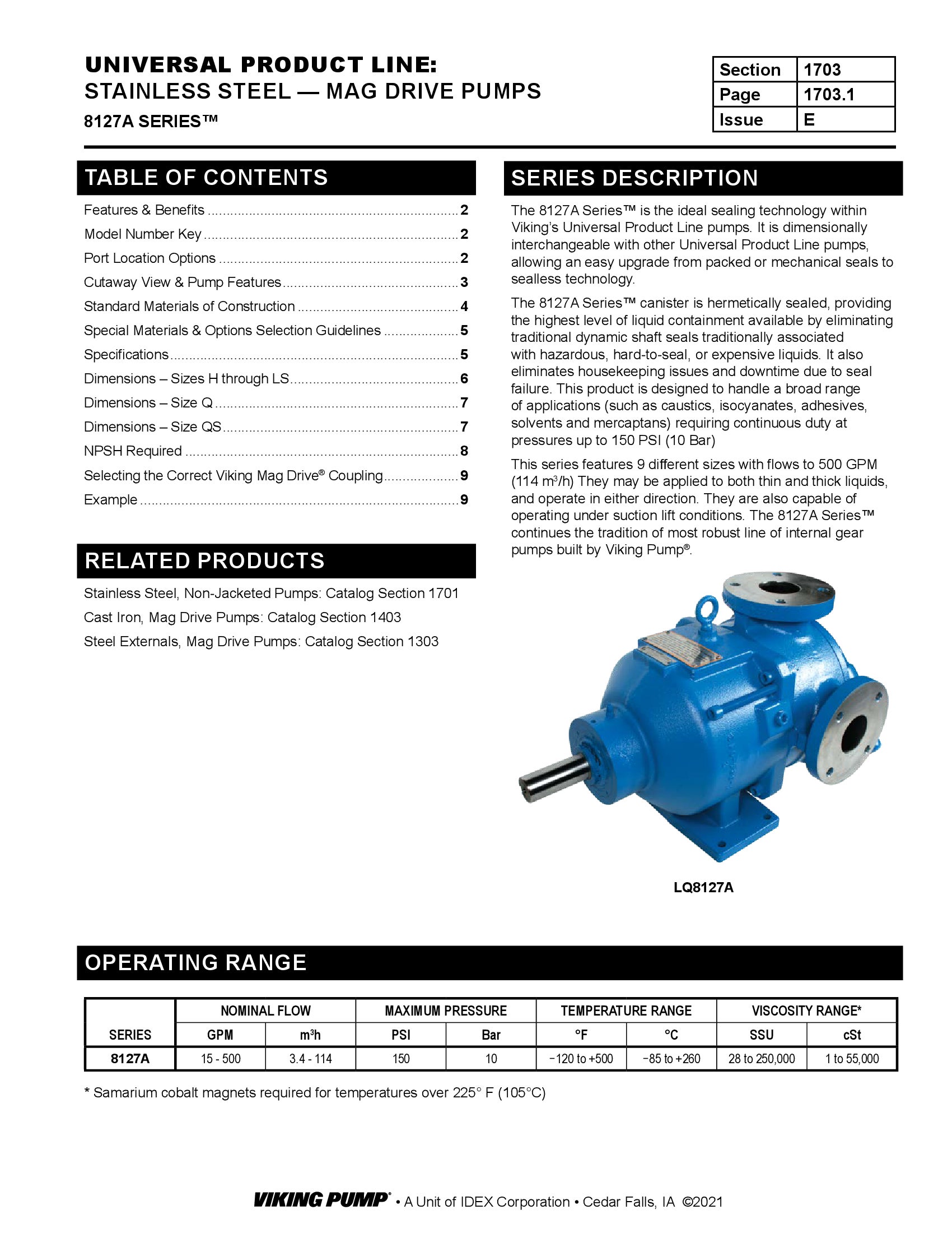 Catalog Section | 1703