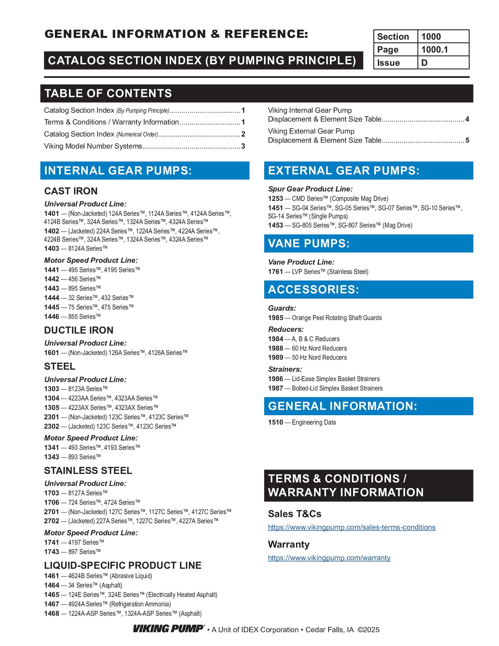 Catalog Section | 1000 | General Information