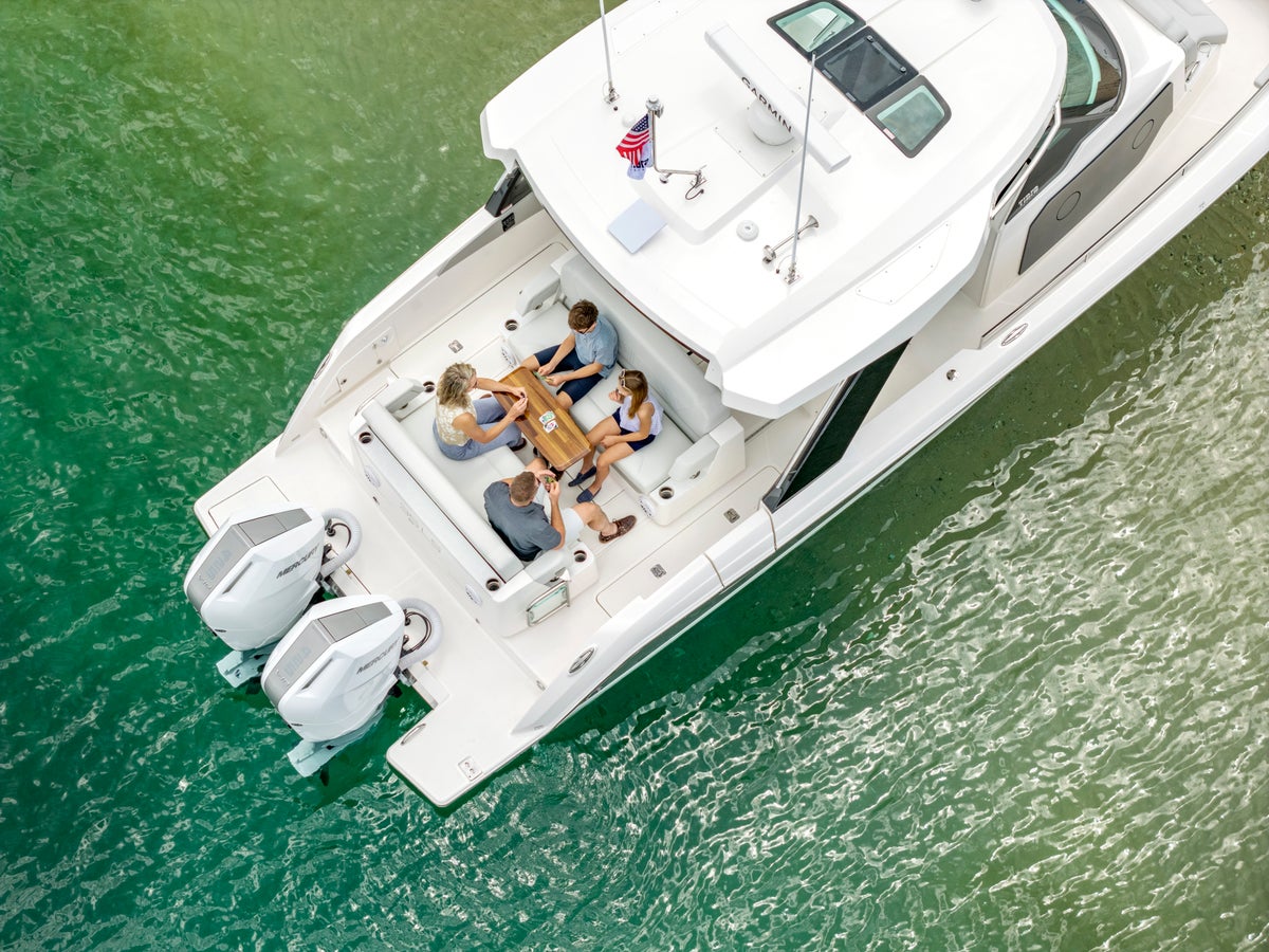 Tiara Yachts 35 LS Lifestyle Aerial Aft View