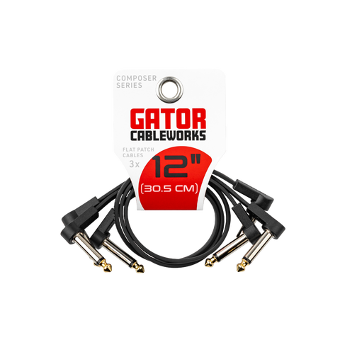 3PK of Composer Series Flat Patch Cable - 12 inch