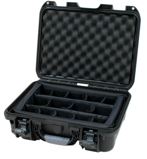 Waterproof case w/ divider system; 15"x10.5"x6.2"