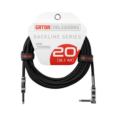 20 Foot Strt to RA Braided Instrument Cable-BB