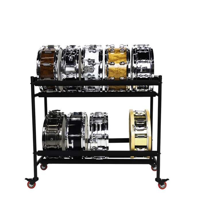 Two-Tier Snare Rack with Locking Casters