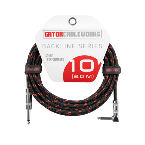 10 Foot Strt to RA Braided Instrument Cable-BRD