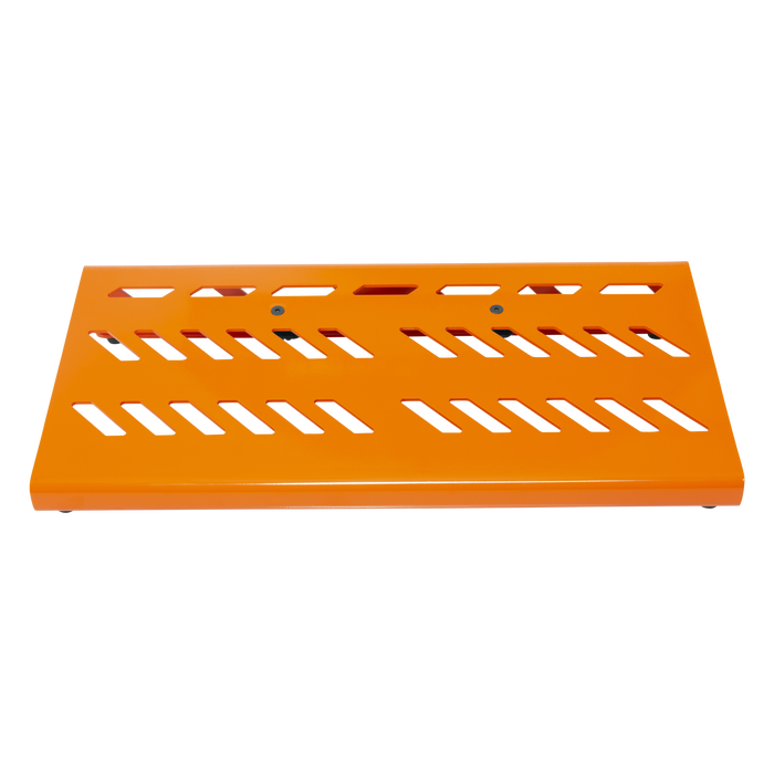 Orange Aluminum Pedal Board; Large w/ Carry Bag