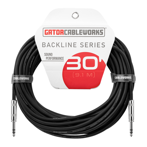 30-foot TRS ¼” Male to Male Balanced Patch Cable