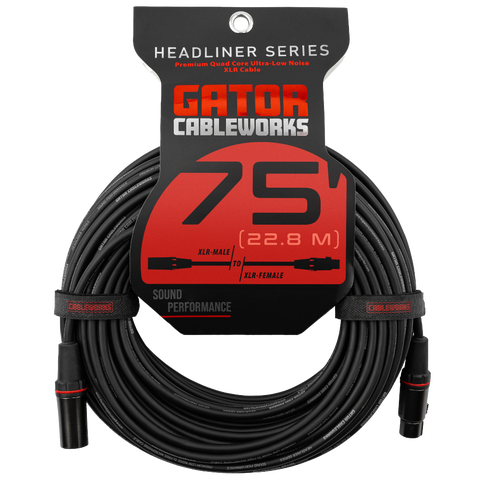 75 Foot XLR Microphone Cable - Headliner