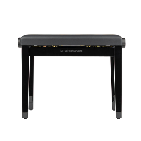 Gator Deluxe Height Adjustable Piano Bench, Black