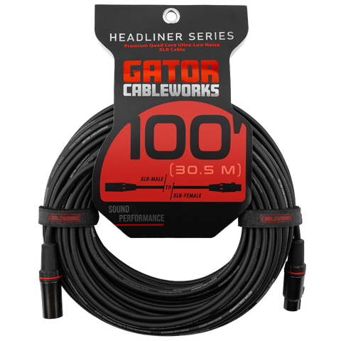 100 Foot XLR Microphone Cable - Headliner