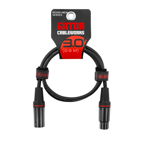 3 Foot XLR Microphone Cable - Headliner