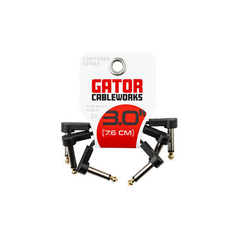 3PK of Composer Series Flat Patch Cable - 3 inch