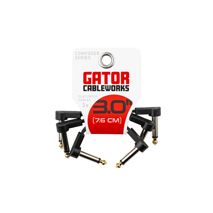 3PK of Composer Series Flat Patch Cable - 3 inch