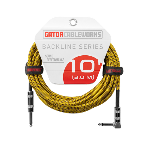 10 Foot Strt to RA Braided Instrument Cable-BRY