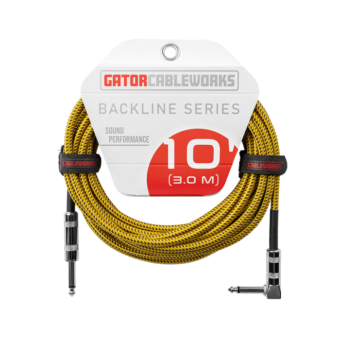 10 Foot Strt to RA Braided Instrument Cable-BRY