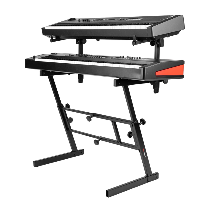 Adjustable Z-Style Keyboard Stand with 2nd Tier