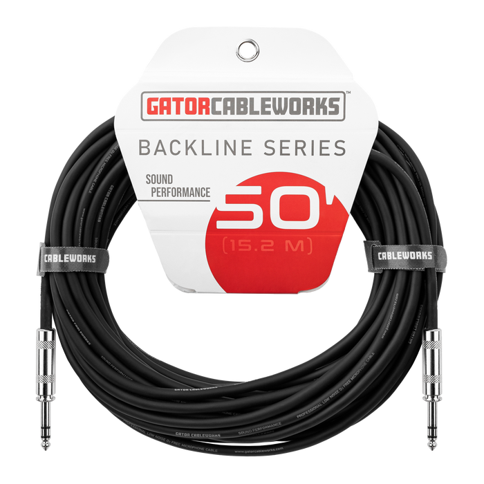 50-foot TRS ¼” Male to Male Balanced Patch Cable