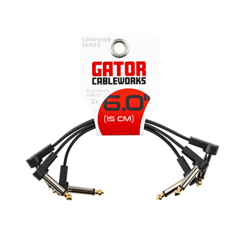 3PK of Composer Series Flat Patch Cable - 6 inch