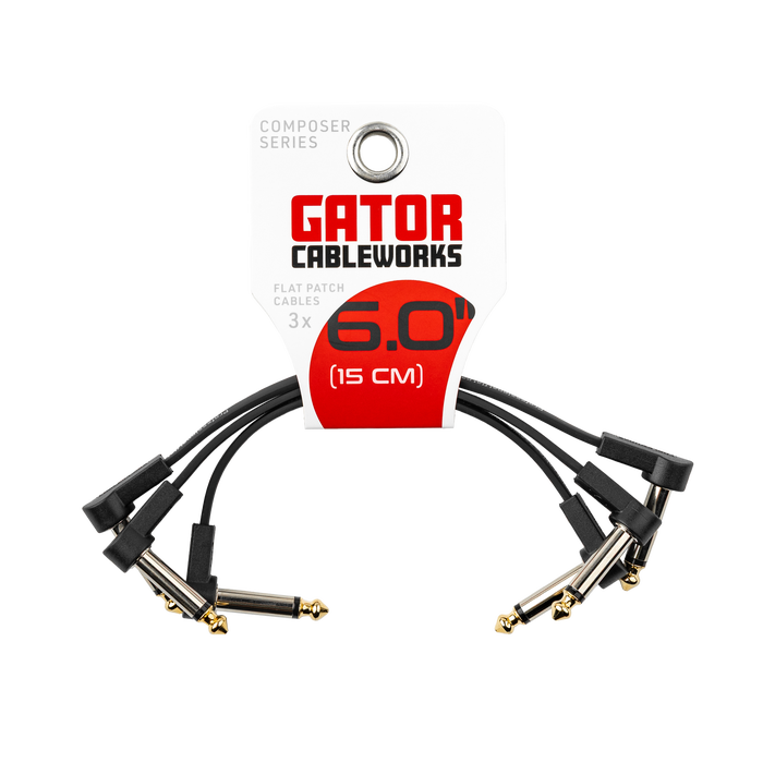 3PK of Composer Series Flat Patch Cable - 6 inch