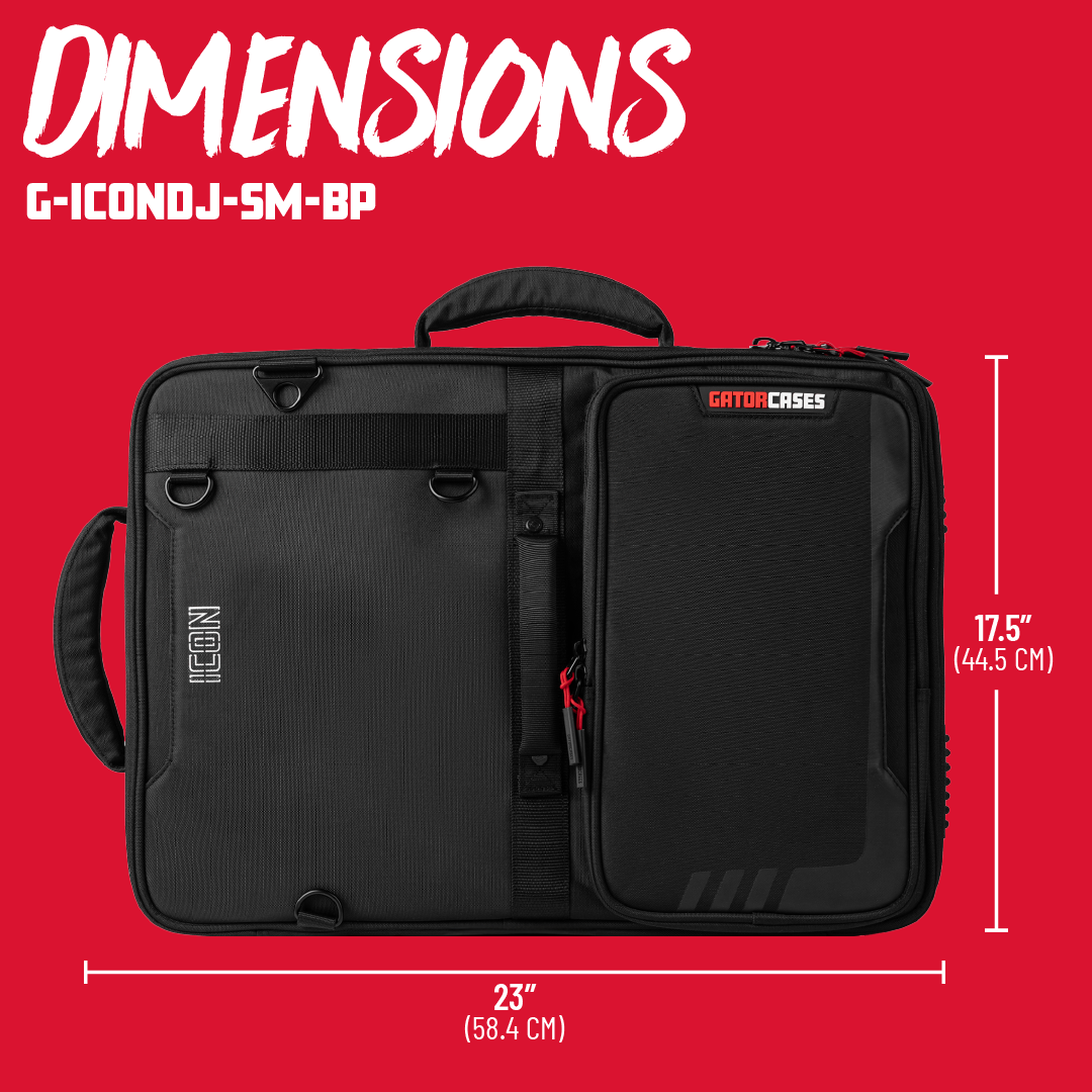 Dimensiones exteriores Gator ICON Series G-ICONDJ-SM-BP