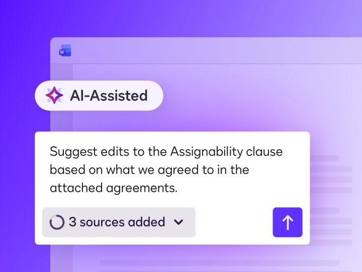 Docusign AI-Assisted Review suggests edits to a document.