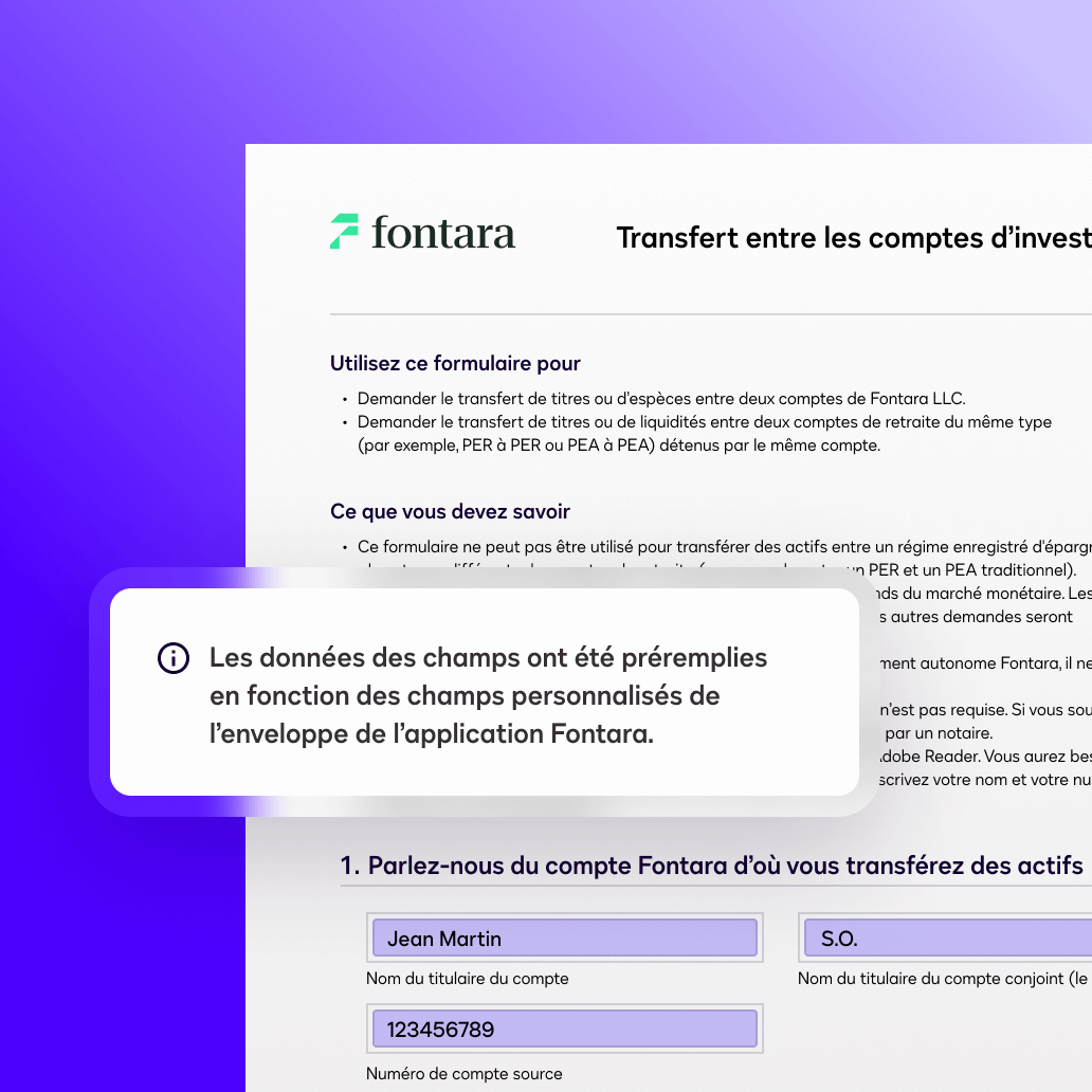 Vérification des données personnalisées de l'interface utilisateur Docusign