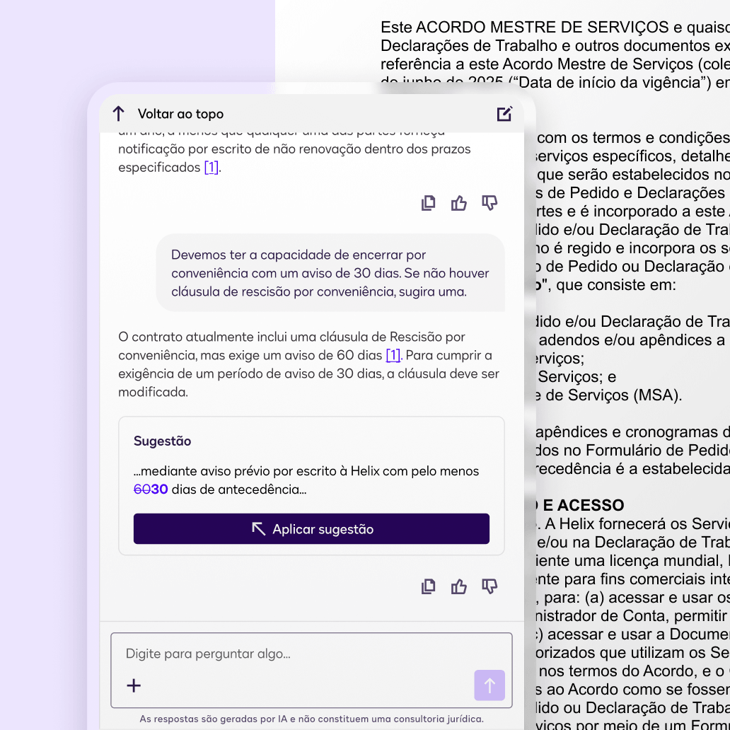 Docusign's conversational AI can help you review, redline, and draft new language