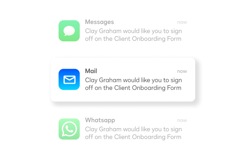 UI displaying Docusign Multi-Channel Delivery