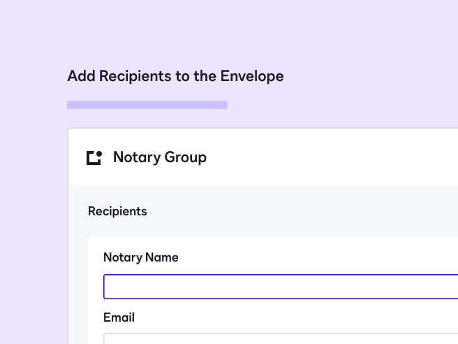 Prompt within Docusign for user to add recipients from their notary group to an envelope