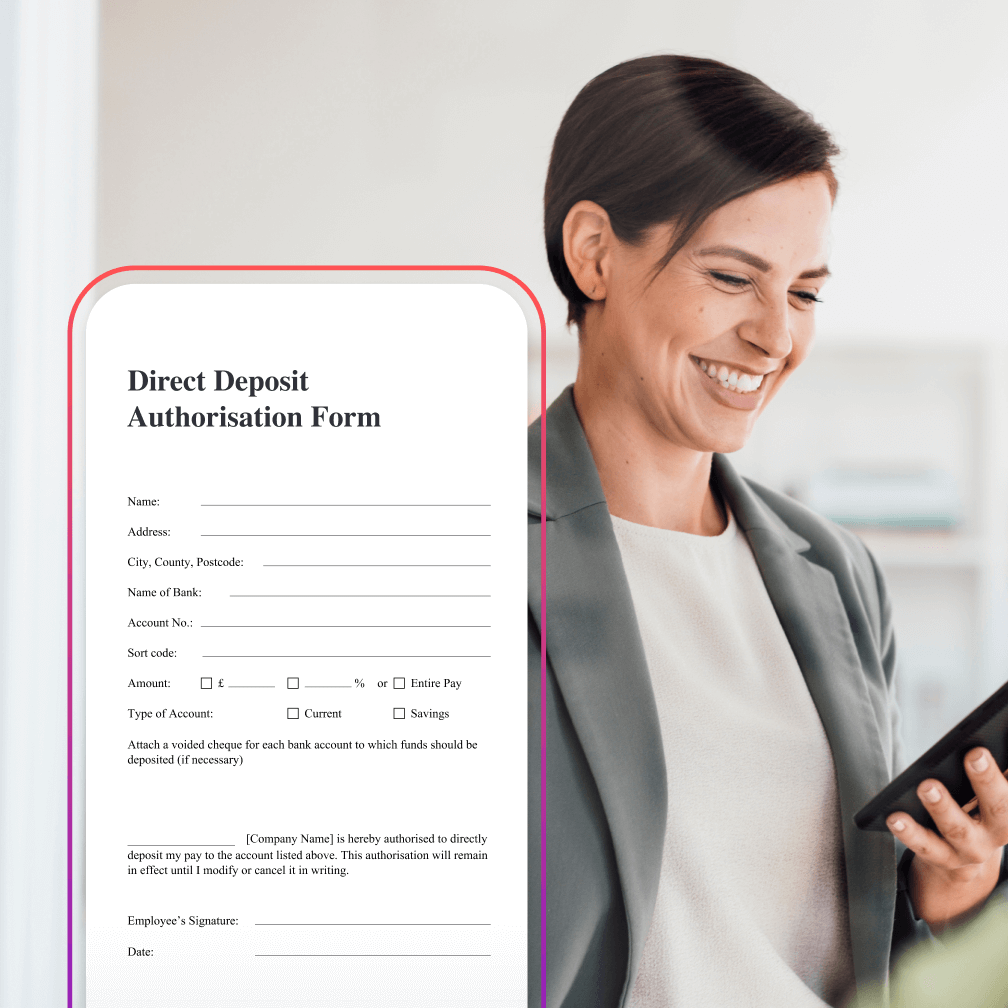 Woman smiling and looking down at phone.