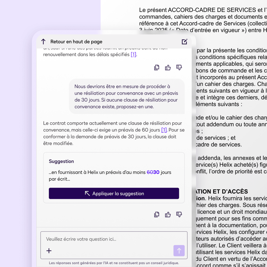 Docusign's conversational AI can help you review, redline, and draft new language