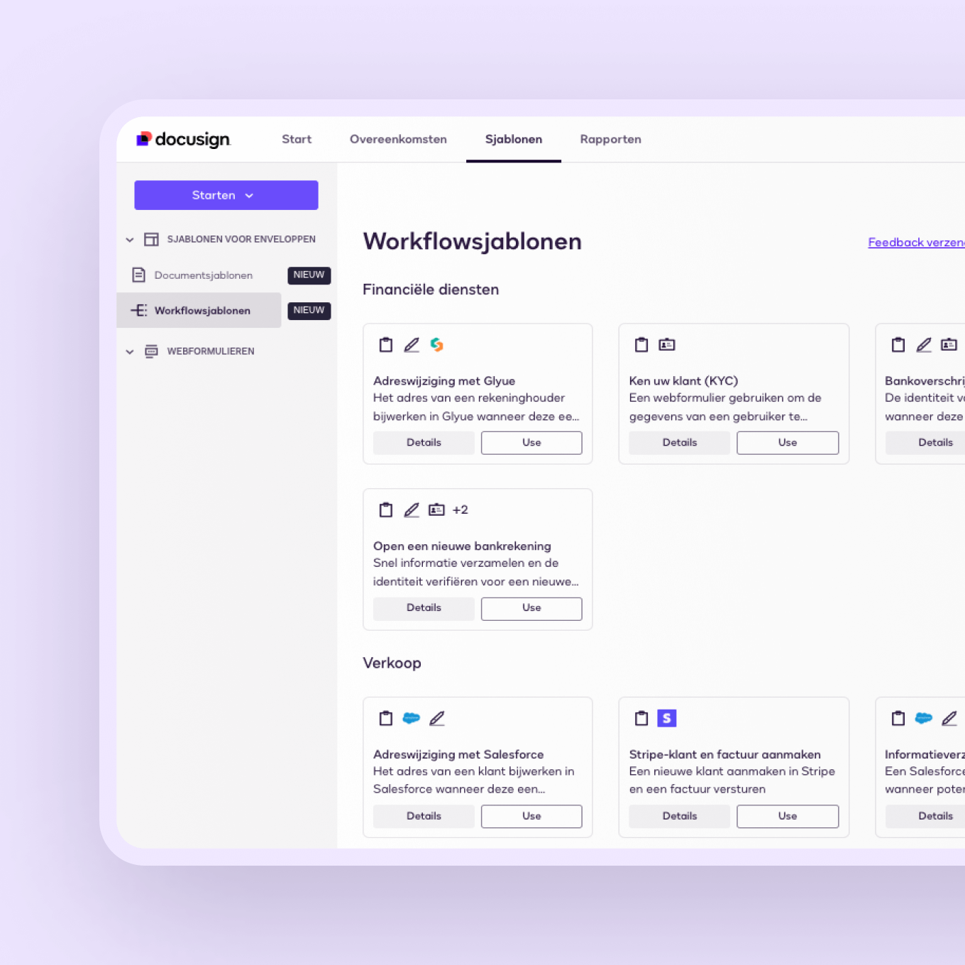 Docusign UI Maestro Workflow Sjablonen