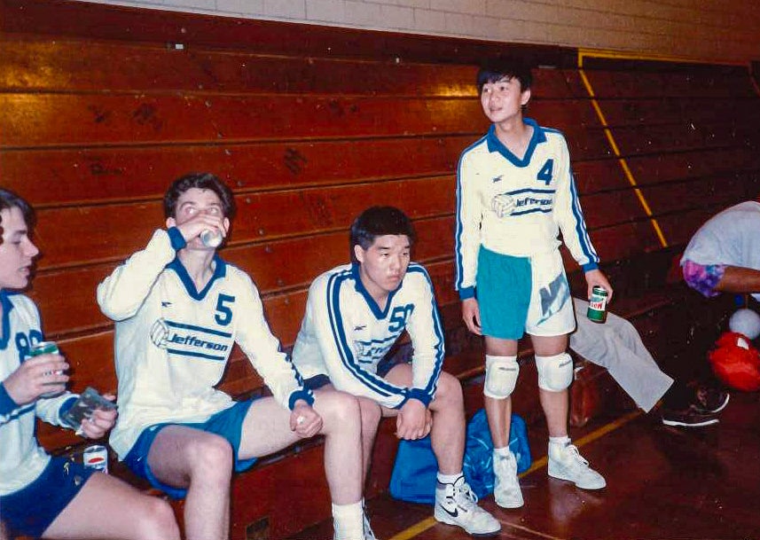 Mukai as a varsity volleyball player during his days as TJHSST.