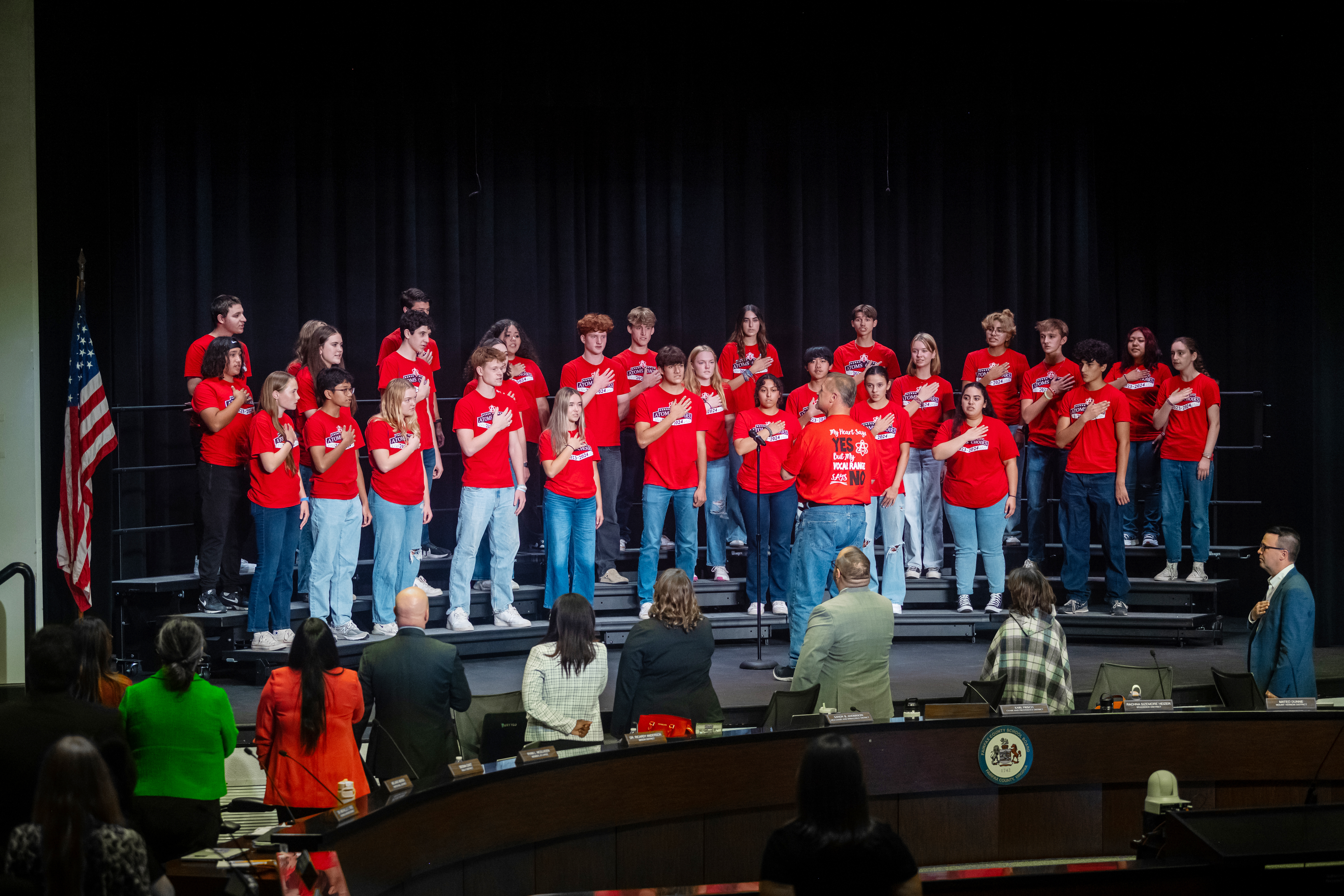 Annandale Singers perform the National Anthem at the 9/12/24 SB RM.