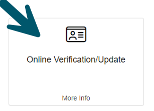 Online Verification/Update button