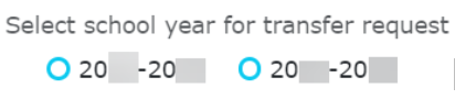 Student Transfer application select date